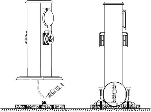 EG/96351 | EGLO OUTDOOR SOCKET PILLAR - 400MM