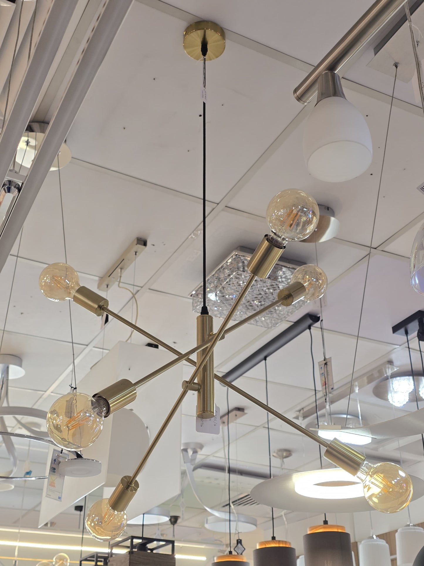 LX/114304 | LUMAX PENDANT LIGHT E27 - GOLD BRASS