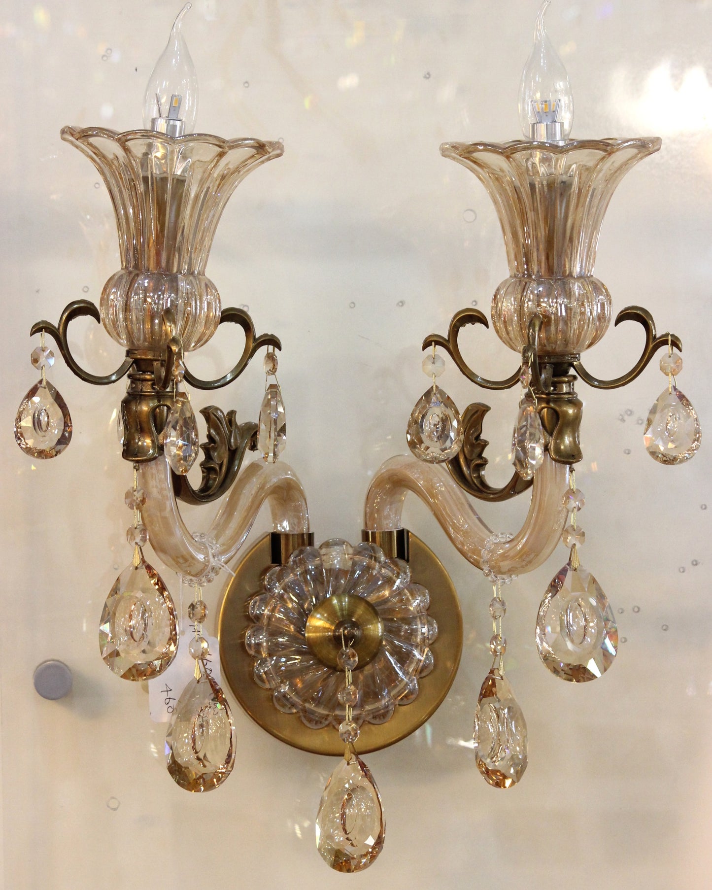 HL/110482 | مصباح حائط كريستالي من هيرسيلامب، 2*E14