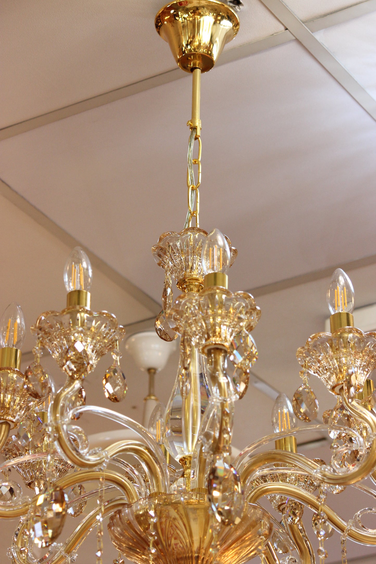 HL/108355 | HERCELAMP CRYSTAL CHANDELIER - ALLUVIAL GOLD