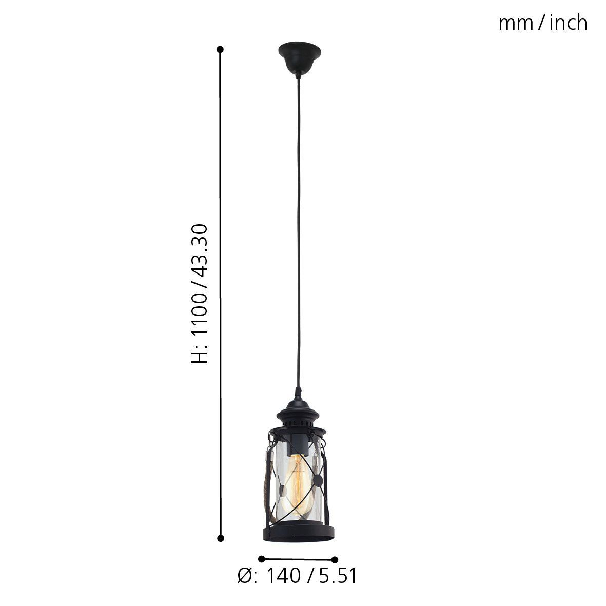 EG/49213 | EGLO BRADFORD PENDANT LIGHT