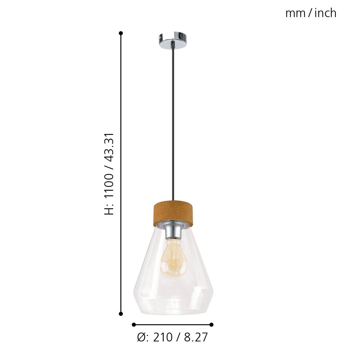EG/49262 | EGLO BRIXHAM PENDANT LIGHT