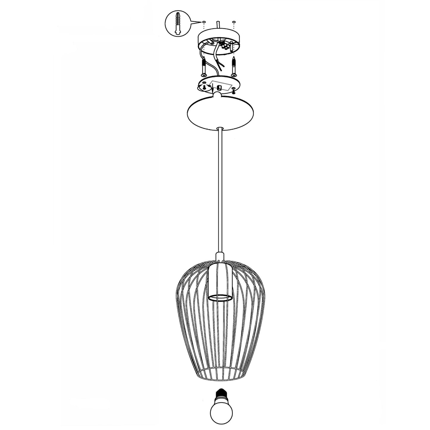 EG/49477 | EGLO NEWTON PENDANT LIGHT SMALL 1*E27