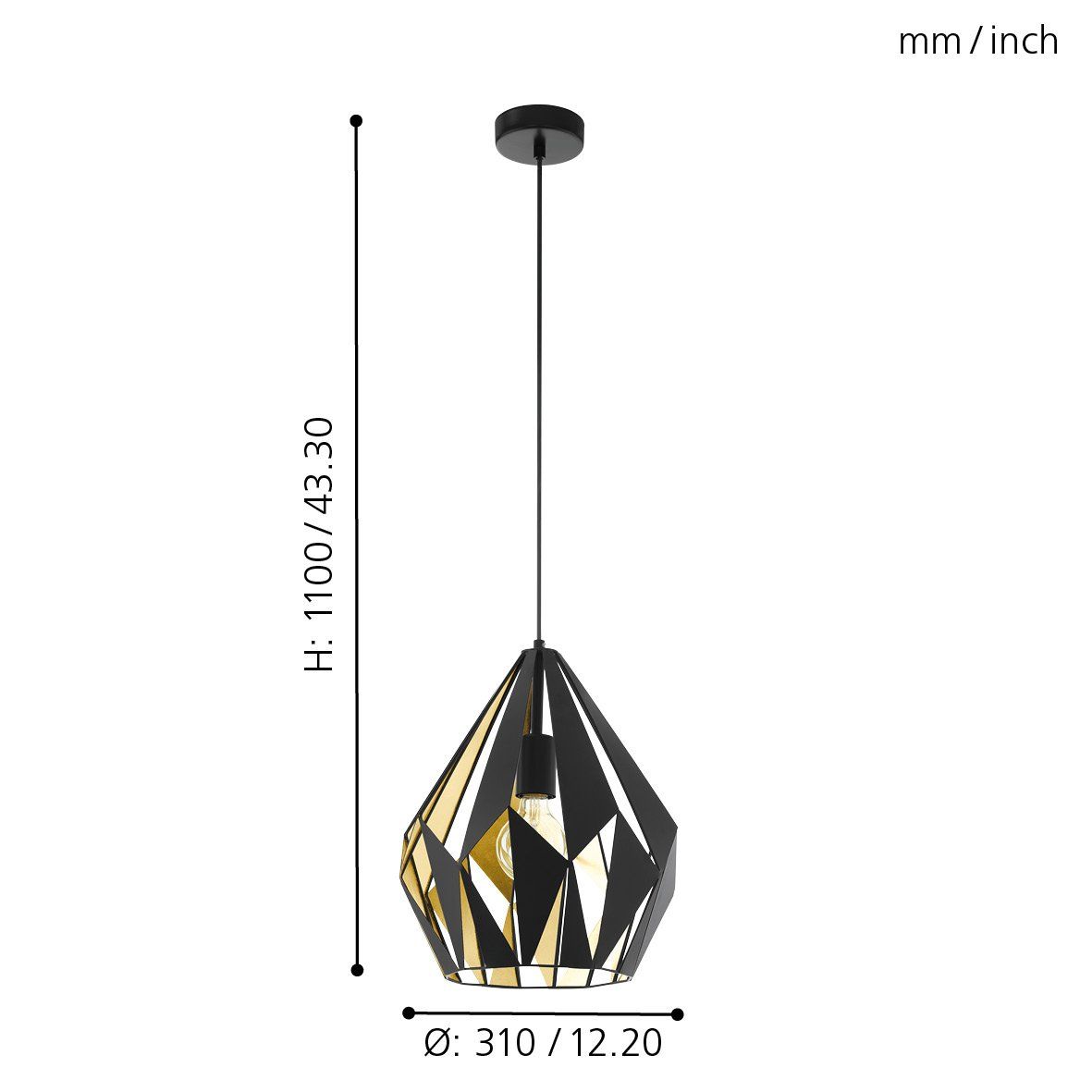 EG/49931 | EGLO CARLTON PENDANT LIGHT