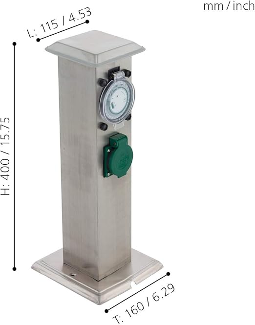 EG/96351 | EGLO OUTDOOR SOCKET PILLAR - 400MM