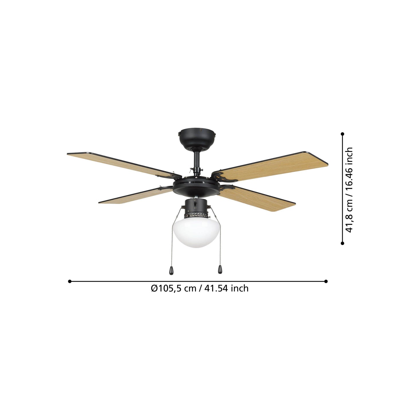 EG/35122 | EGLO FORTALEZA CEILING FAN WITH LIGHT