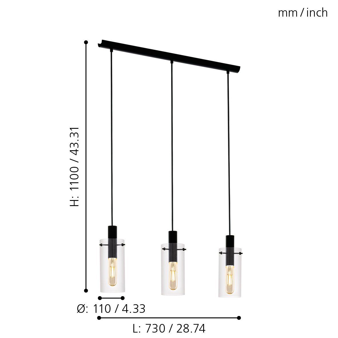 EG/97367 | EGLO MONTEFINO PENDANT LIGHT