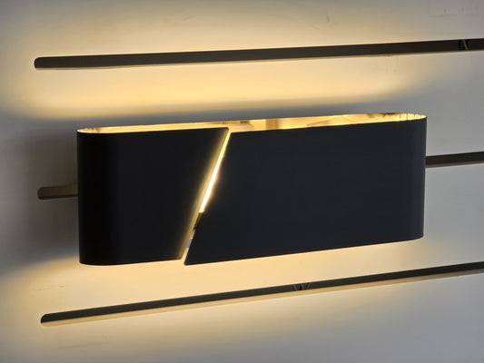 DO/113649 | DECOLAMP DECORATIVE WALL LIGHT LED 12W - DARK GREY+CHROME