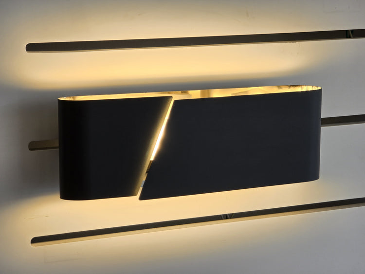 DO/113649 | DECOLAMP DECORATIVE WALL LIGHT LED 12W - DARK GREY+CHROME