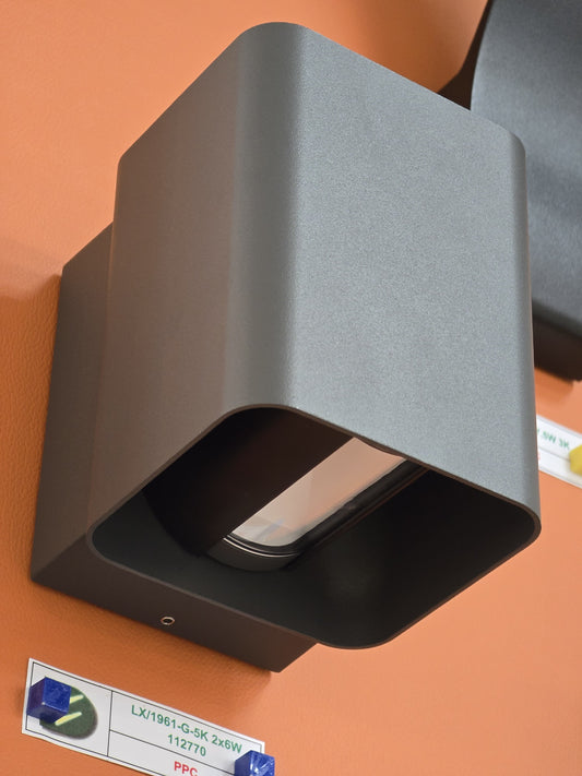 LX/112770 | LUMAX ADJUSTABLE UP & DOWN LIGHT LED 2*6W | 5K/4K/3K DARK GREY