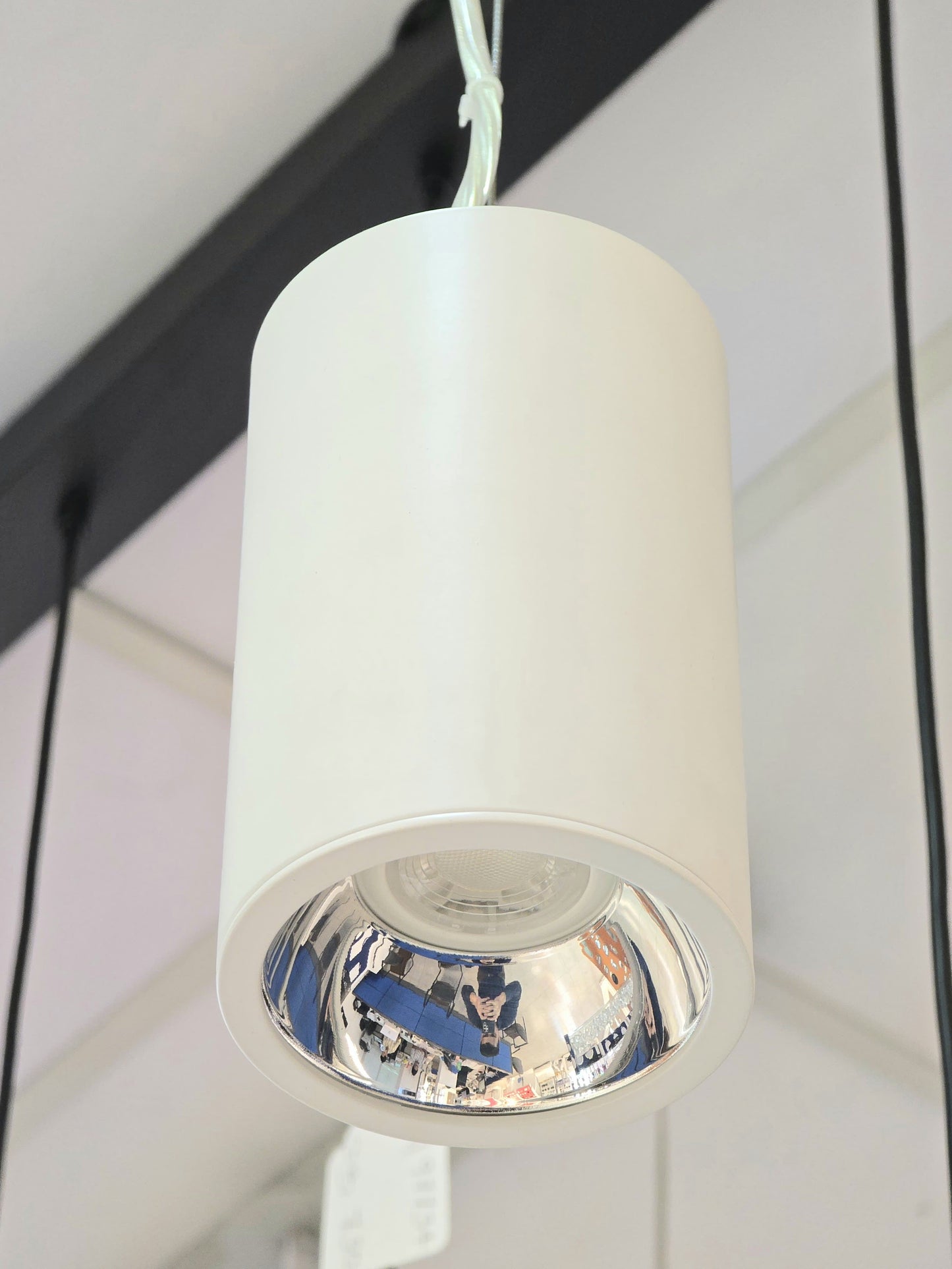 LX/111218 | LUMAX PENDANT LIGHT GU10 - MATT WHITE + SILVER