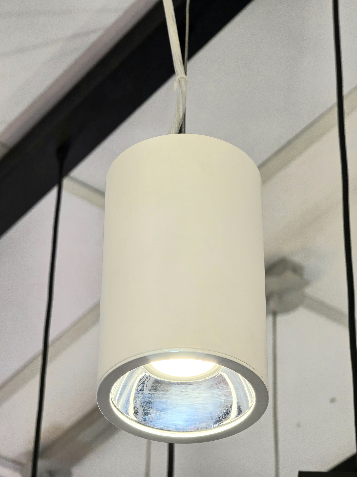 LX/111218 | LUMAX PENDANT LIGHT GU10 - MATT WHITE + SILVER