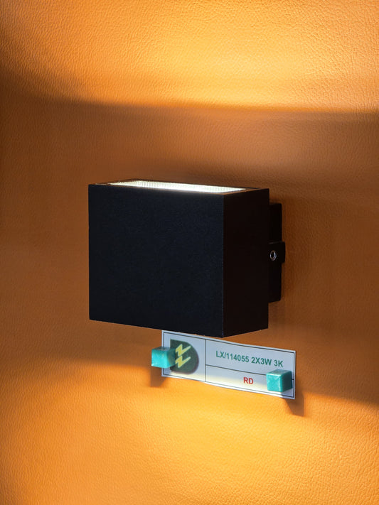 LX/114055 | LUMAX UP & DOWN LIGHT IP65 LED 2*3W - 3K MATT BLACK
