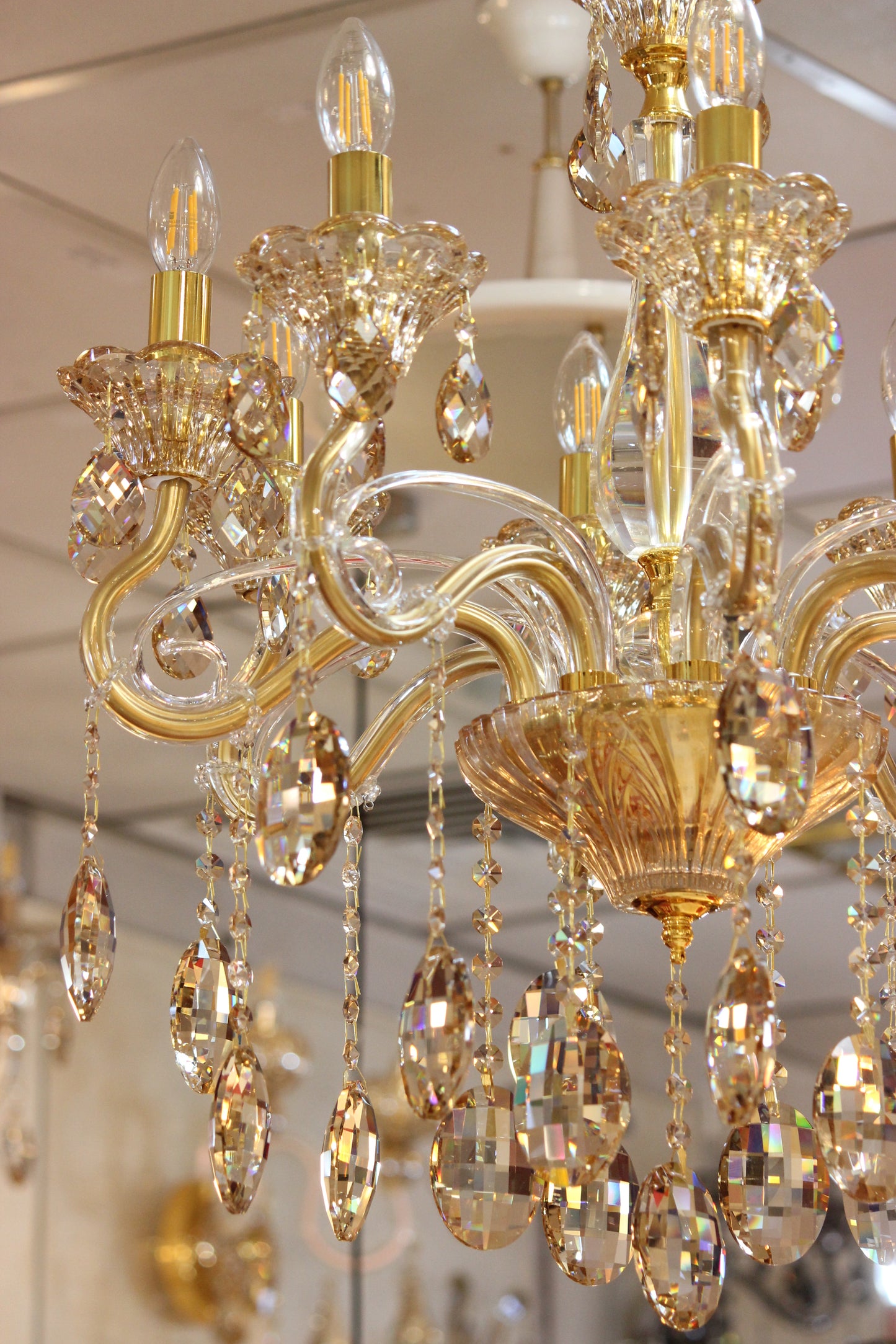HL/108355 | HERCELAMP CRYSTAL CHANDELIER - ALLUVIAL GOLD