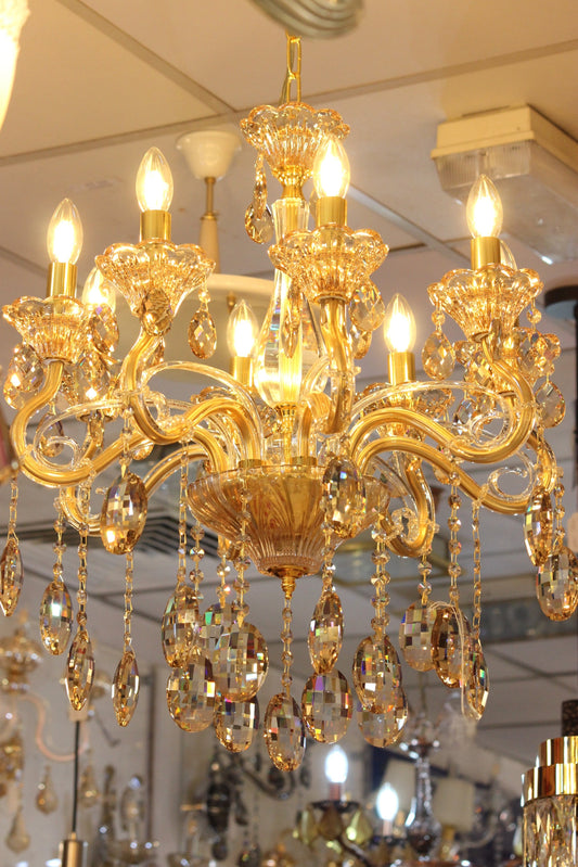 HL/108355 | HERCELAMP CRYSTAL CHANDELIER - ALLUVIAL GOLD