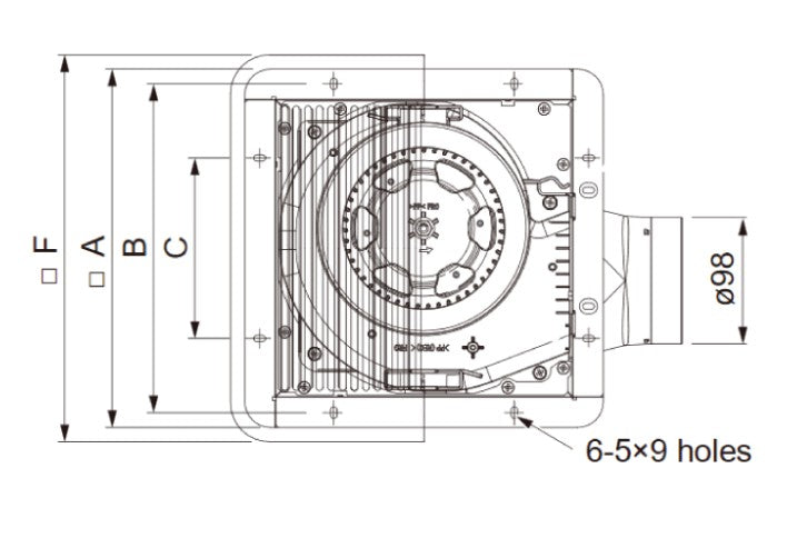 K/24CUH | KDK CEILING MOUNTED V/FAN 82CFM 690RPM