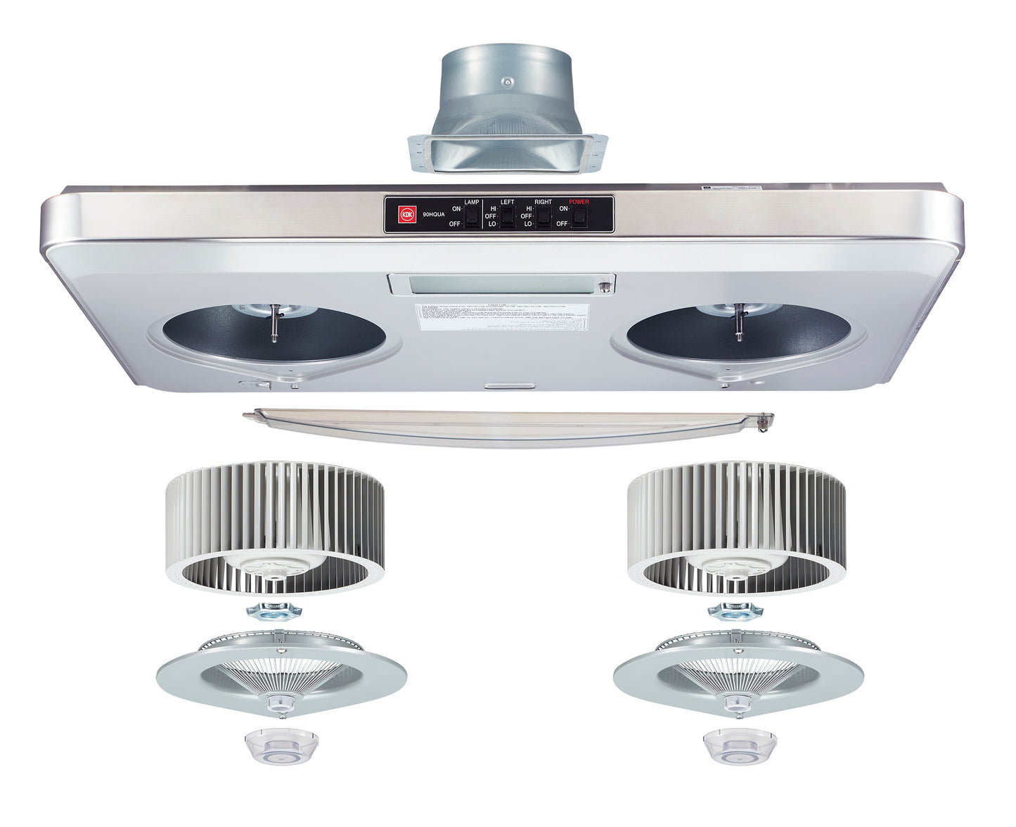 K/90HQUA | KDK RANGEHOOD SILVER - CFM 462